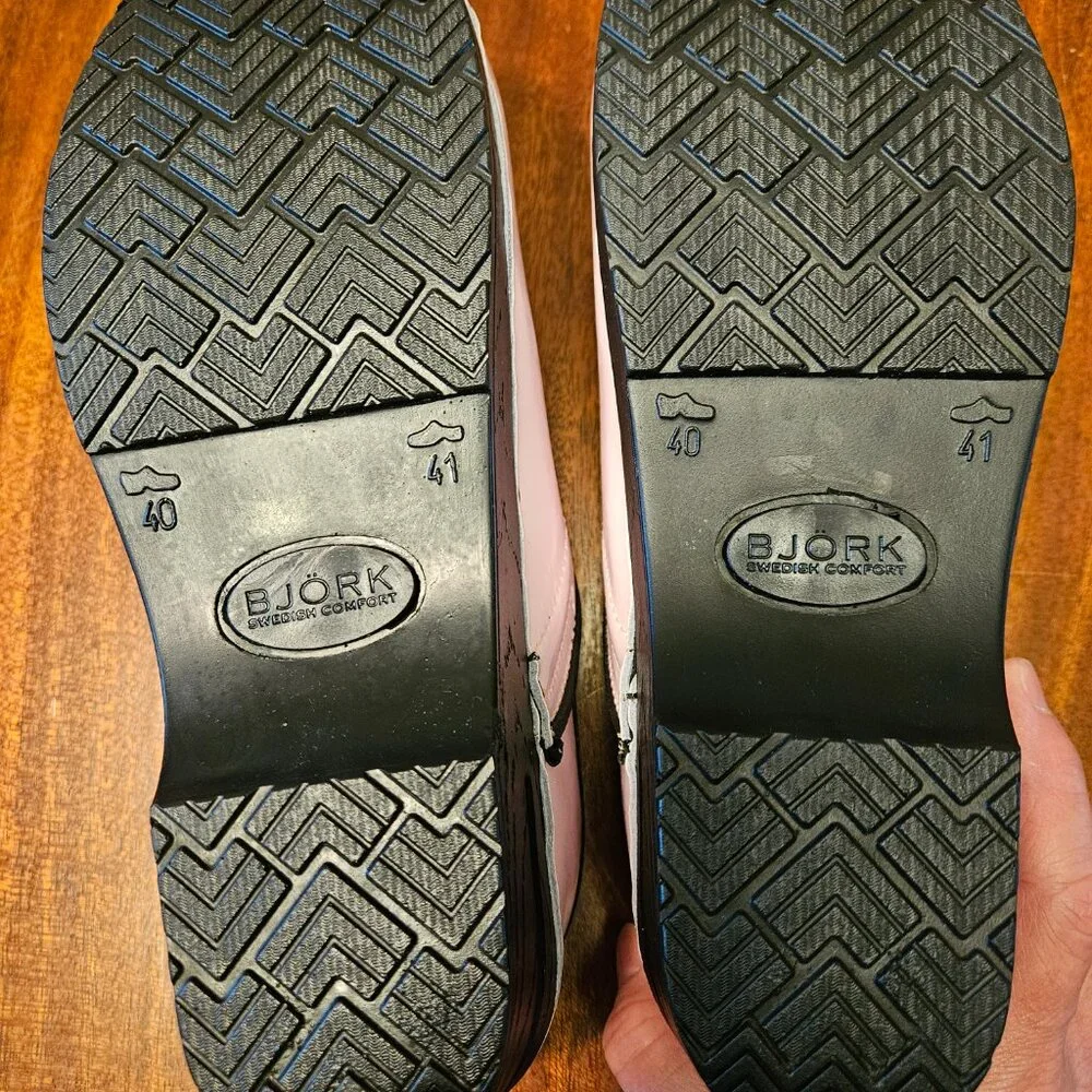 BJORK PRO ELSA Patent Leather Clogs Pink Size EU-40, US 9-9.5 NEW IN BOX - Picture 7 of 12